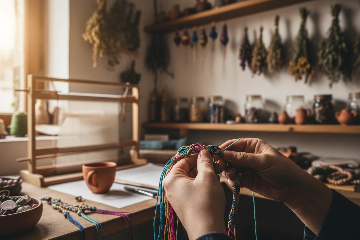 فرآیند ساخت دستبند سنگی دست‌ساز